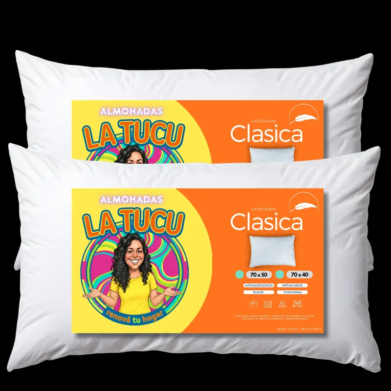 Pack 2 almohadas LA TUCU / HOTEL 70*50